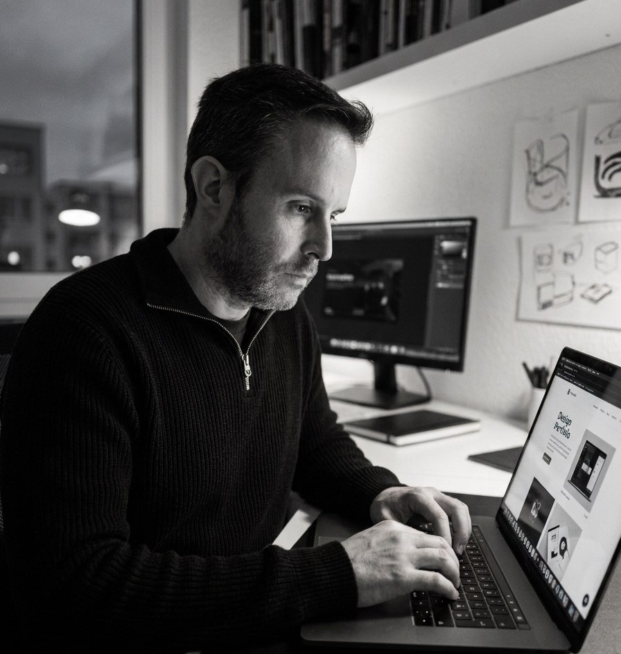 Aitor Santos trabajando